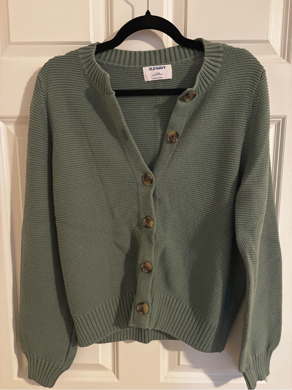 Old Navy Women's Sage Green Button-Up Knit Cardigan